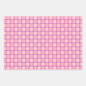 Pastell Pink Lila Kariert Checkered Gingham Geschenkpapier Set (Vorderseite 2)