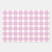 Pastell Pink Lila Kariert Checkered Gingham Geschenkpapier Set (Vorderseite)