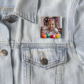 Pastell Pink Lila Princess Crown Foto Border Button (Beispiel)