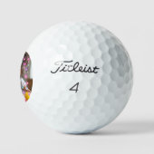 Pastell Pink Lila Princess Crown Foto Border Golfball (Logo)