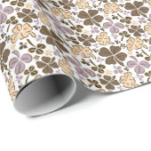 Pastell Pink Lucky Kleeblätter Kleeblatt Geschenkpapier (Rolleneckpunkt)