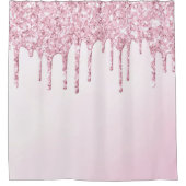 *~* Pastell Pink Ombre Violet Glitzer Tropfen AP7 Duschvorhang (Vorderseite)