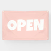 Pastell Pink OPEN Banner (Horizontal)