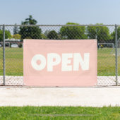 Pastell Pink OPEN Banner (Insitu)