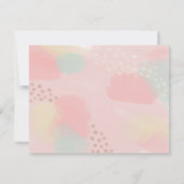 Pastell Pink Peach Abstrakt Art Vielen Dank Dankeskarte (Rückseite)