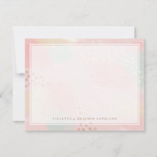 Pastell Pink Peach Abstrakt Art Vielen Dank Dankeskarte