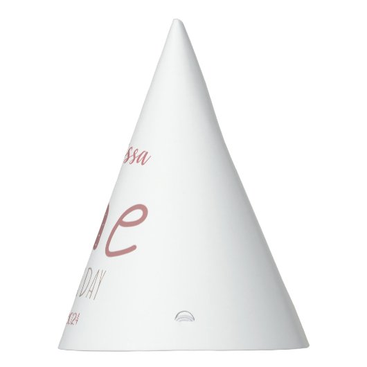 Pastell Pink Rainbow One Partyhütchen (Rechts)