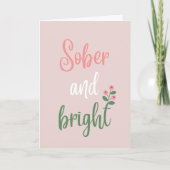 Pastell Pink Sober und Helle Weihnachten Dankeskarte (Vorderseite)