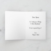 Pastell Pink Sober und Helle Weihnachten Dankeskarte (Innenseite)