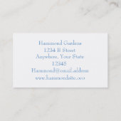 Pastell Pink Tulip Blume Wasserfarbe Visitenkarte (Rückseite)