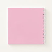 Pastell Pink Typografy Modern Custom Sketchbook Notizblock (Rückseite)