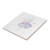 Pastell Pink und Lavendel Wildblume Schmetterling Fliese (Seite)