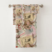 Pastell Pink Viktorianisch Weihnachten Badhandtuch Set (Insitu)