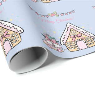 Pastell-Pink-Weihnachten Geschenkpapier