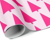 Pastell Pink Weihnachtsbaum Geschenkpapier (Rolleneckpunkt)