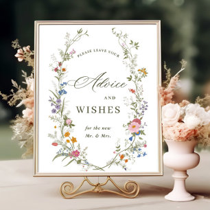 Pastell Pink Wildblume Beratung & Wünsche Poster