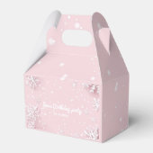 Pastell Pink Winter Wonderland Schneeflocke Geschenkschachtel (Vorderseite)