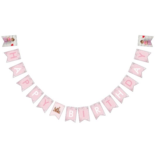 Pastell Pink Winter Wonderland Schneeflocke Wimpelkette (Alle)