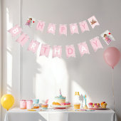 Pastell Pink Winter Wonderland Schneeflocke Wimpelkette