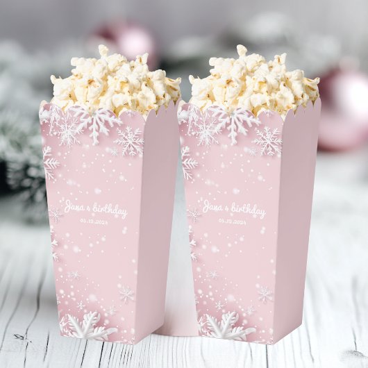 Pastell Pink Winter Wonderland Snowflake Geburtsta Geschenkschachtel