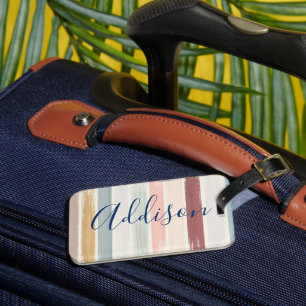 Pastell-Pinselstriche personalisiert Gepäckanhänger