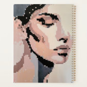 Pastell-Planer mit weichem Pixel-Porträt Planer (Rückseite)