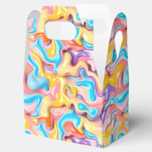 Pastell Plastische Flüssigkeit Abstrakt Geschenkschachtel (Geöffnet)