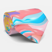 Pastell Plastische Flüssigkeit Abstrakt Krawatte (Gerollt)