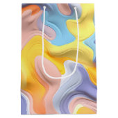 Pastell Plastische Flüssigkeit Abstrakt Mittlere Geschenktüte (Rückseite)