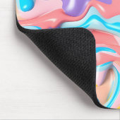 Pastell Plastische Flüssigkeit Abstrakt Mousepad (Ecke)