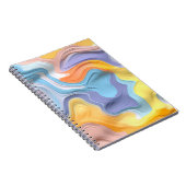 Pastell Plastische Flüssigkeit Abstrakt Notizblock (Rechte Seite)