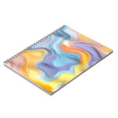 Pastell Plastische Flüssigkeit Abstrakt Notizblock (Linke Seite)