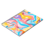 Pastell Plastische Flüssigkeit Abstrakt Notizblock (Linke Seite)