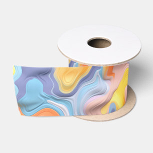Pastell Plastische Flüssigkeit Abstrakt Satinband