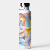 Pastell Plastische Flüssigkeit Abstrakt Trinkflasche (Rechts)