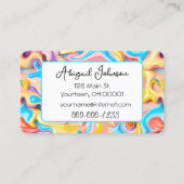 Pastell Plastische Flüssigkeit Abstrakt Visitenkarte (Vorderseite)