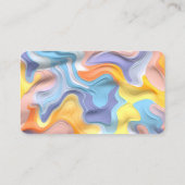Pastell Plastische Flüssigkeit Abstrakt Visitenkarte (Rückseite)