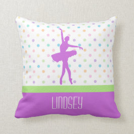 Pastell Polka-Punktierter Tutu-Tänzer mit lila Kissen