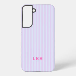 Pastell-Pop-Streifen-Vintage-Kleinbuchstaben-Monog Samsung Galaxy Hülle