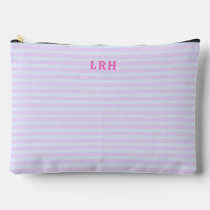 Pastell-Pop-Streifen-Vintage-Kleine-Initialen-Mono Zubehörtasche