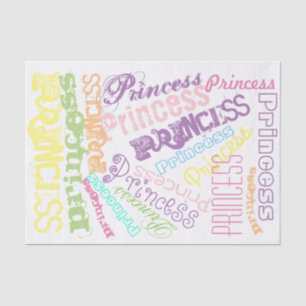 Pastell-Prinzessin Personalisierter Regenbogen-She Seidenpapier