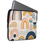 Pastell-Prisma-Bogen-Abstraktes-Oberflächenmuster Laptopschutzhülle (Vorne Rechts)