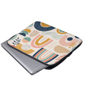 Pastell-Prisma-Bogen-Abstraktes-Oberflächenmuster Laptopschutzhülle (Vorne Knopf)