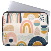 Pastell-Prisma-Bogen-Abstraktes-Oberflächenmuster Laptopschutzhülle (Vorderseite)