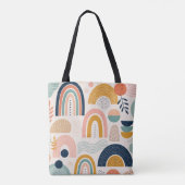Pastell-Prisma-Bogen-Abstraktes-Oberflächenmuster- Tasche (Rückseite)