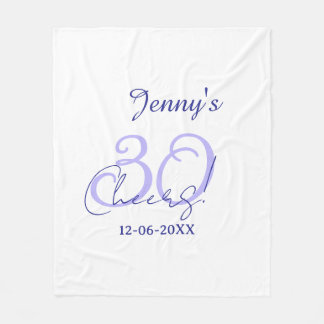 Pastell Prost zum 30. Geburtstag lila elegant Name Fleecedecke