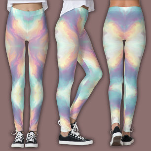 Pastell-Psychedelisches Muster   Irisierender Nebe Leggings