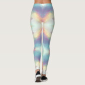 Pastell-Psychedelisches Muster | Irisierender Nebe Leggings (Rückseite)