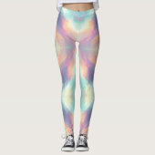 Pastell-Psychedelisches Muster | Irisierender Nebe Leggings (Vorderseite)