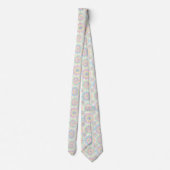 Pastell-Psychedelisches-Tie-Dye-Muster Krawatte (Rückseite)